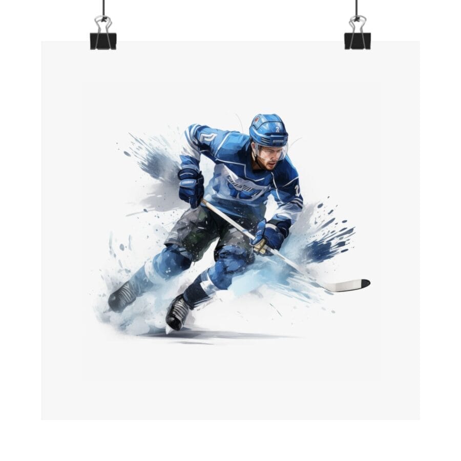 Ice Hockey Sports Drop 1 Matte Vertical Posters